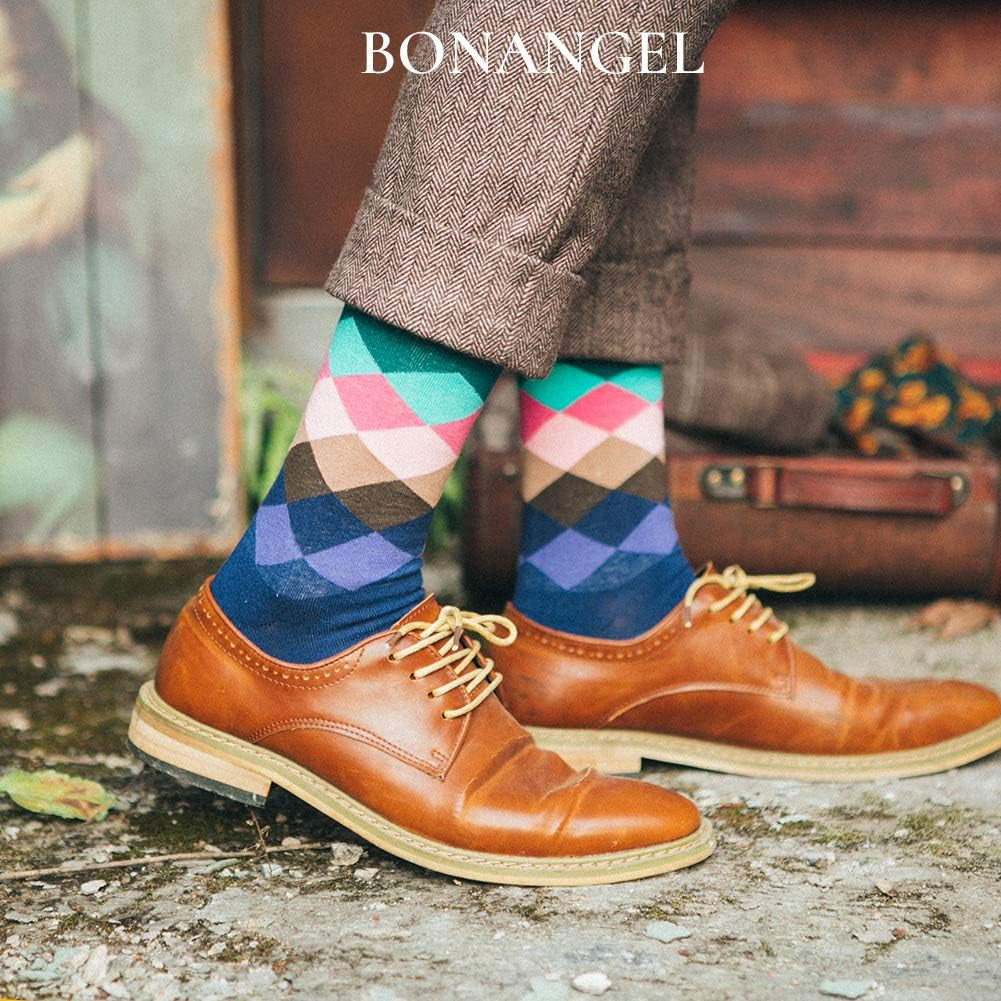 Mens Dress Socks, Cool Cute Food Graphic Animal Novelty Crazy Funny Crew Fun Socks for Men
