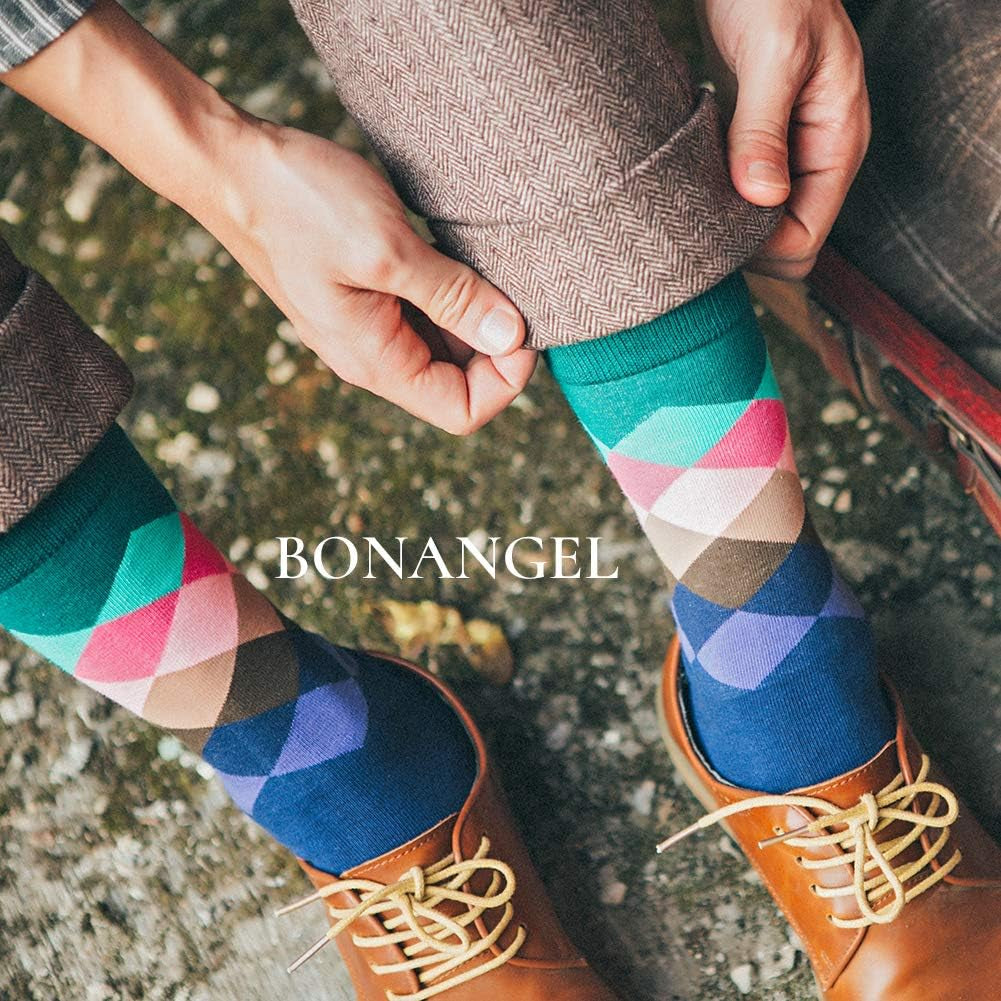 Mens Dress Socks, Cool Cute Food Graphic Animal Novelty Crazy Funny Crew Fun Socks for Men